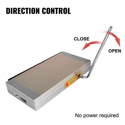 Permanent Magnetic Chuck, 0.15x0.3m, Fine-Pitch Copper Poles, 4500 kg Max Force
