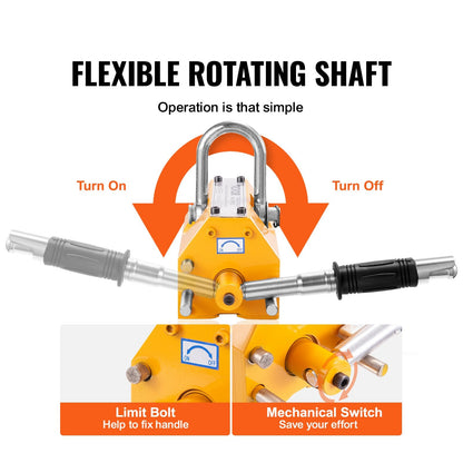 Heavy-Duty Magnetic Lifter 1500kg with Neodymium & Steel for Hoist and Crane