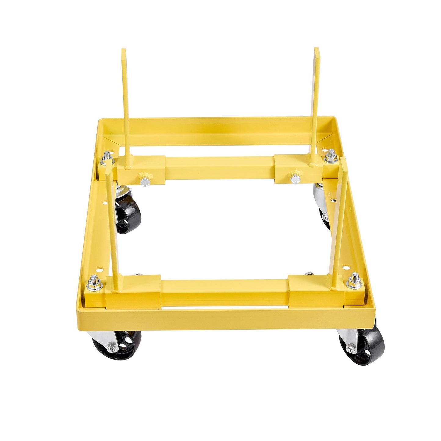 Engine Stand, 340 KG Load Capacity Engine Motor Stand with Adjustable Width & Length, Heavy-Duty Steel Motor Holder with 4 Swivel Casters and 2 Ratchet Straps, Suitable for Most Engines