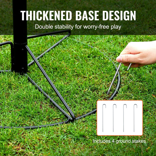 Portable Disc Golf Basket, 24-Chain Steel Target, 1.35m Tall, 14.05 kg, Black