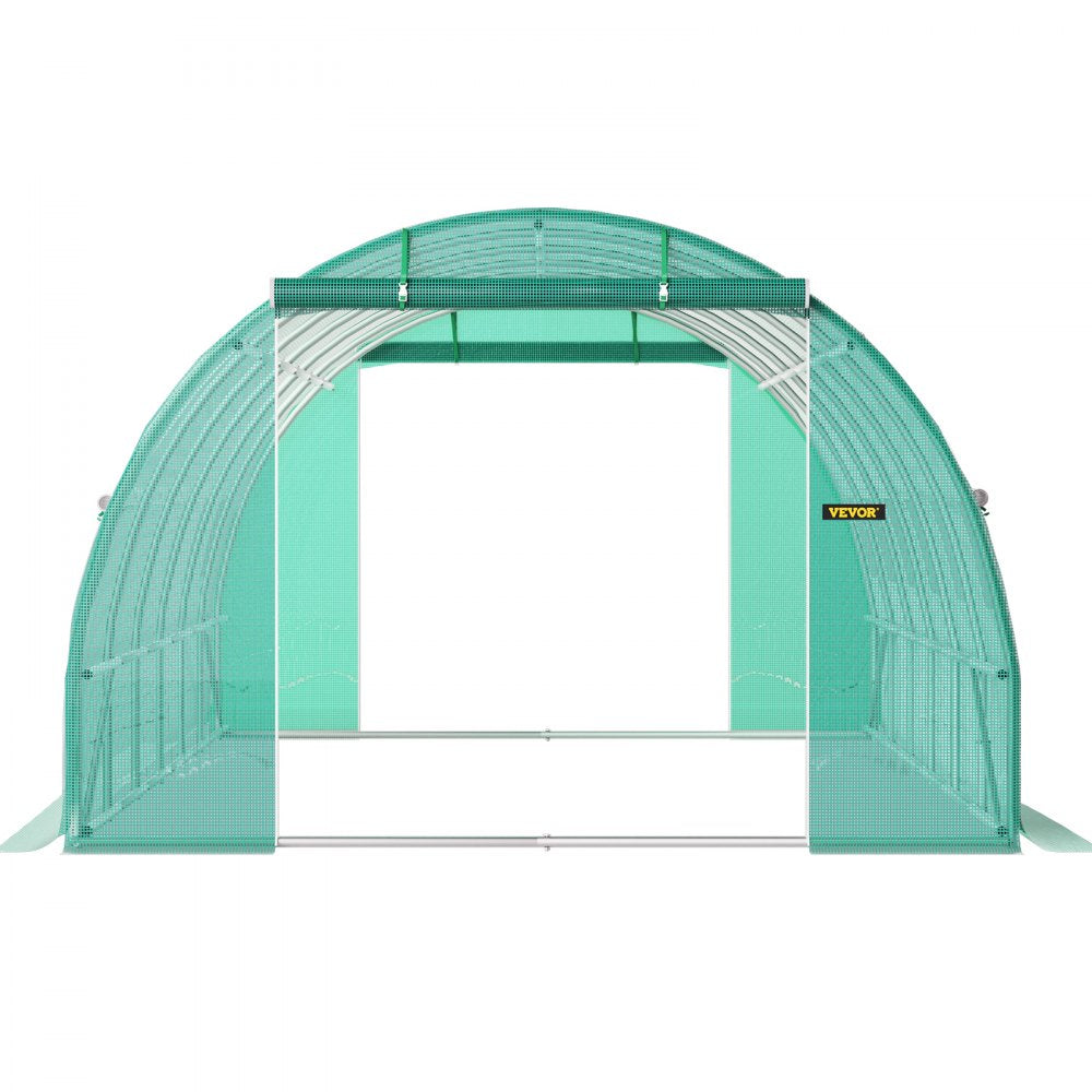 VEVOR Walk-in Tunnel Greenhouse Galvanized Frame Waterproof Cover 20x10x7 ft