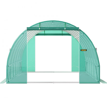 VEVOR Walk-in Tunnel Greenhouse Galvanized Frame Waterproof Cover 20x10x7 ft