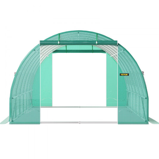 VEVOR Walk-in Tunnel Greenhouse Galvanized Frame Waterproof Cover 20x10x7 ft