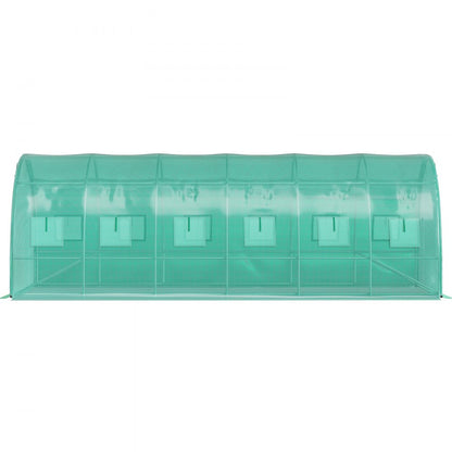 VEVOR Walk-in Tunnel Greenhouse Galvanized Frame Waterproof Cover 20x10x7 ft