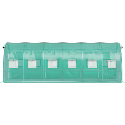 VEVOR Walk-in Tunnel Greenhouse Galvanized Frame Waterproof Cover 20x10x7 ft