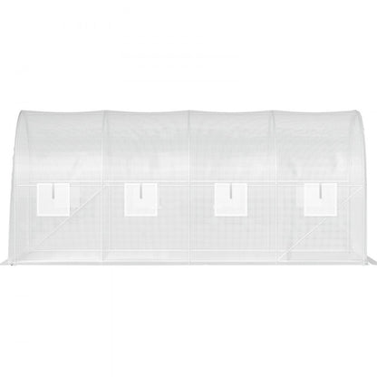 VEVOR Walk-in Tunnel Greenhouse Galvanized Frame & Waterproof Cover 15x6.5x7 ft