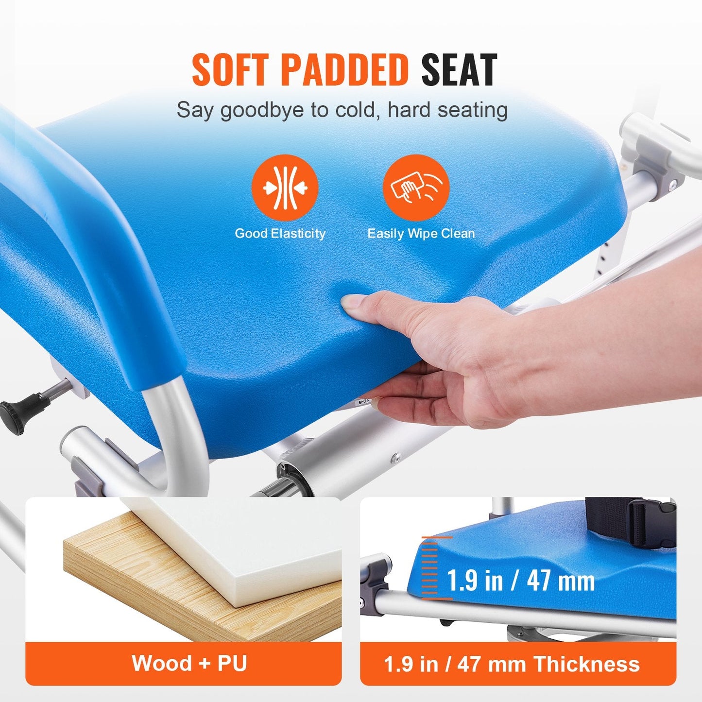Adjustable Sliding Tub Transfer Bench with 360° Swivel, 150 kg Capacity
