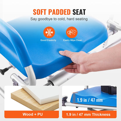 Adjustable Sliding Tub Transfer Bench with 360° Swivel, 150 kg Capacity