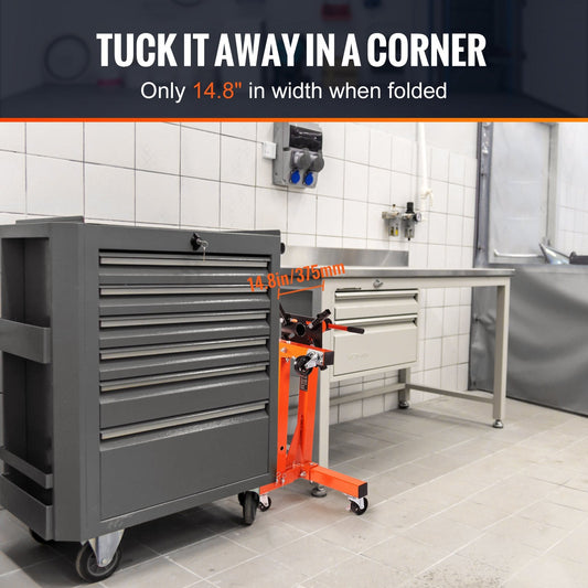 Heavy-Duty 680kg Engine Stand with Adjustable Mount and Folding Design