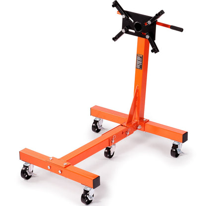 VEVOR Engine Stand 1500LBS Folding Motor Hoist Dolly w/ Adjustable Mounting Head