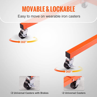 VEVOR Engine Stand 1300LBS Motor Hoist Dolly 360 Degree Adjustable Mounting Head