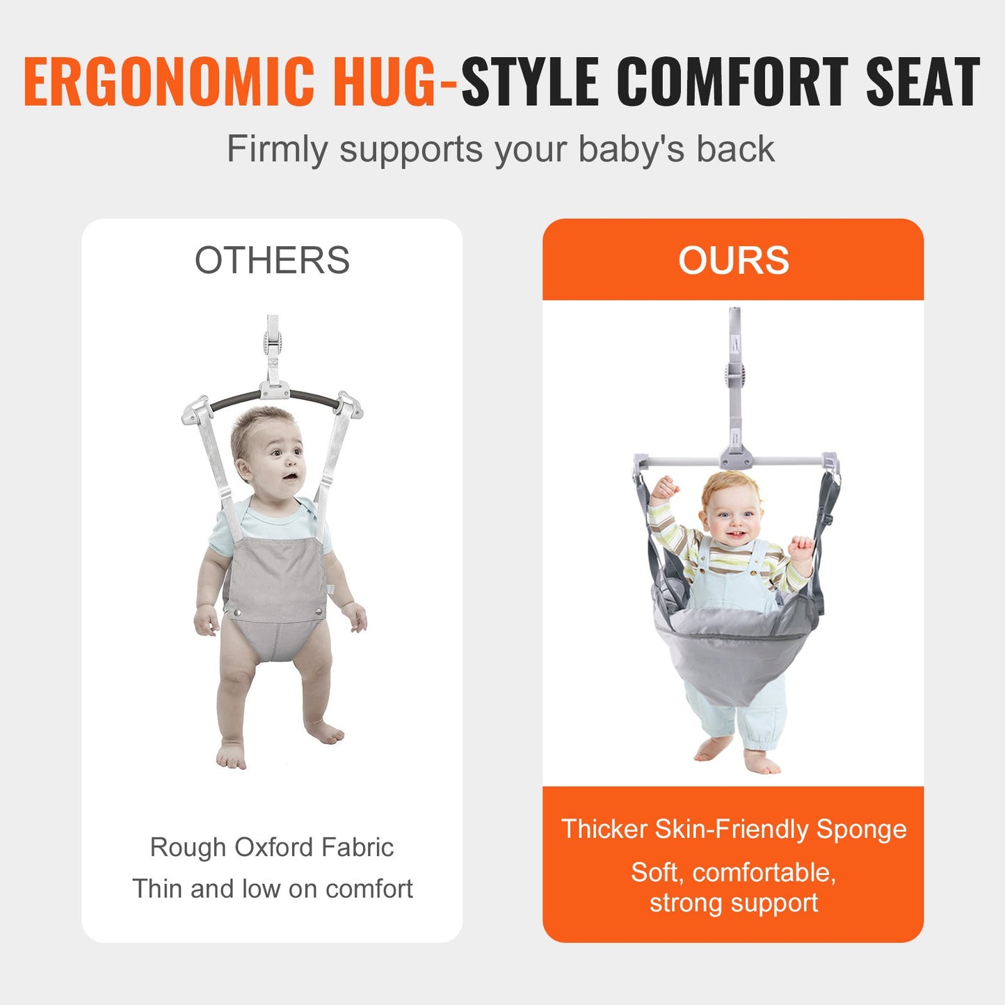 VEVOR Baby Door Jumper and Bouncer with Stand 35LBS Loading for 3 Months Above