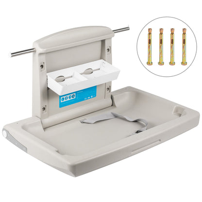 VEVOR Horizontal Baby Changing Table Wall-mounted Baby Diaper Changing Station Vertical
