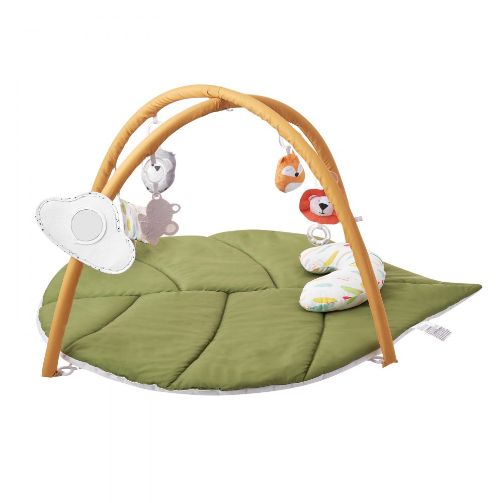 Baby Play Gym Mat Tummy Time Activity Mat with 6 Sensory Toy 42.9" x 33.5"