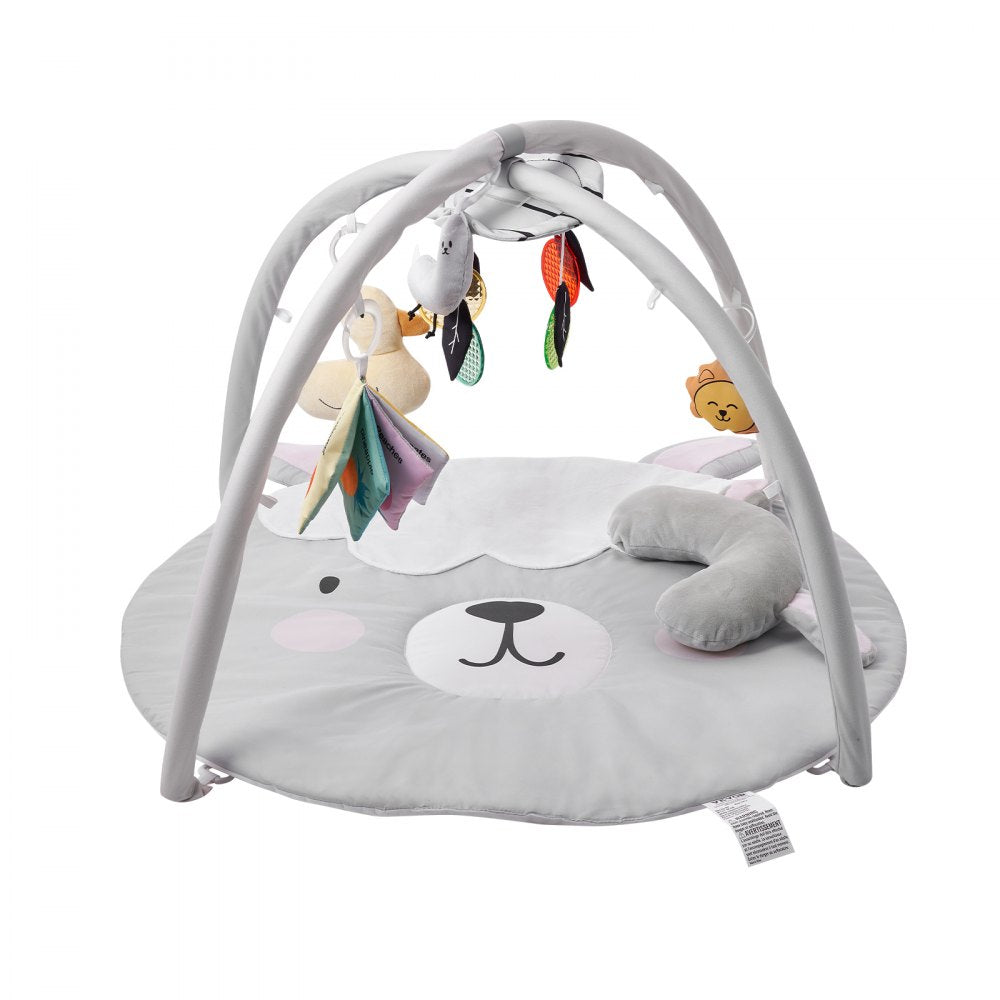 VEVOR Baby Play Gym Mat Tummy Time Activity Mat with 5 Sensory Toy 39.1" x 32.7"