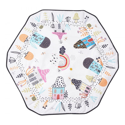 Baby Play Gym Mat Tummy Time Activity Mat with 6 Sensory Toy 41.7" x 41.7"