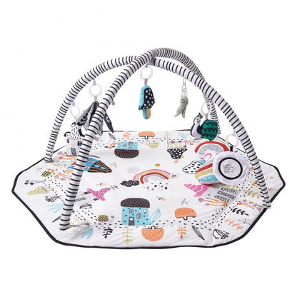 Baby Play Gym Mat Tummy Time Activity Mat with 6 Sensory Toy 41.7" x 41.7"