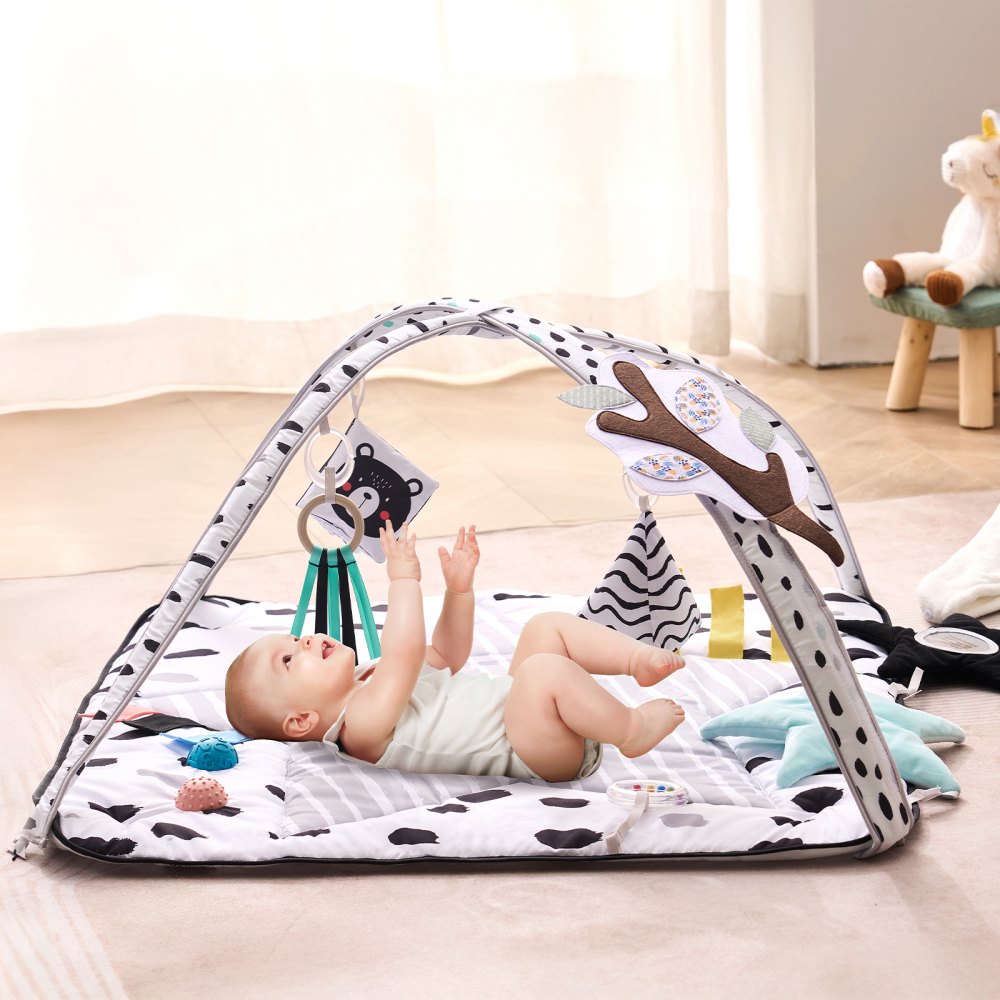 Buy Baby Play Gym Mat Tummy Time Activity Mat With 6 Sensory Toy 34 4 X 34 4 – Hamro Appliances