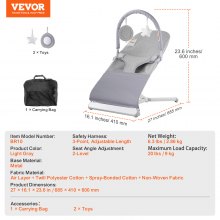 Foldable infant bouncer requires no disassembly and stores quickly when not in use