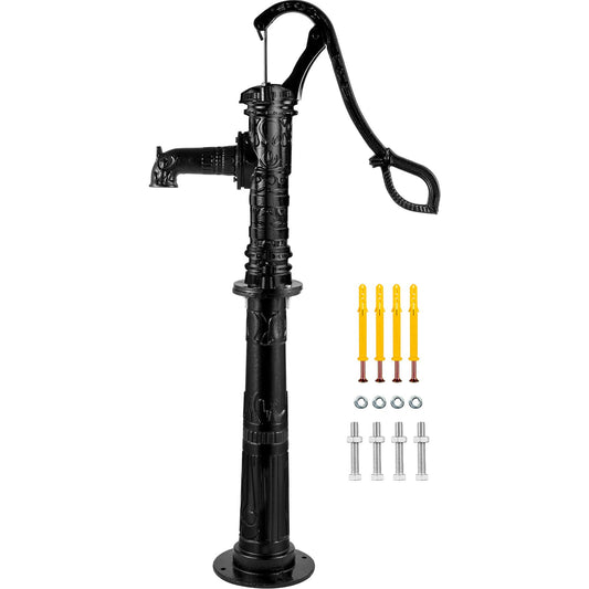 VEVOR Hand Water Pump w/ Stand, 15.7 x 9.4 x 53.1 inch Pitcher Pump & 26 inch Pump