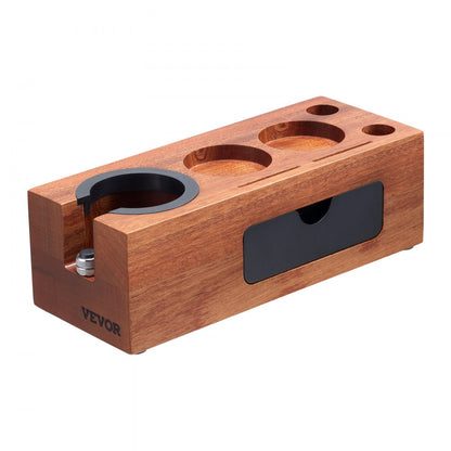 VEVOR Wooden Espresso Tamping Station 51-58 mm Station with Detachable Slot