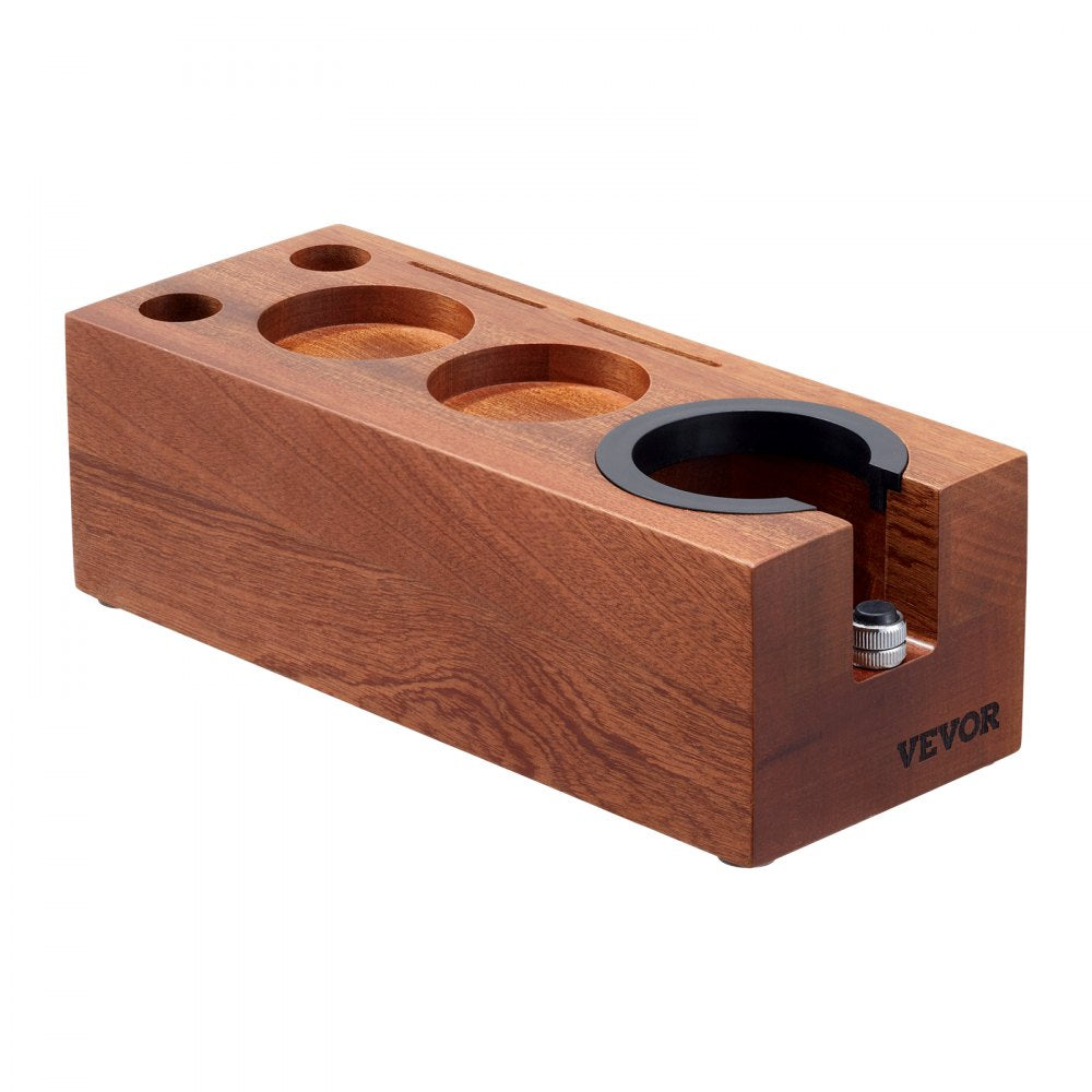VEVOR Wooden Espresso Tamping Station 51-58 mm Station with Detachable Slot