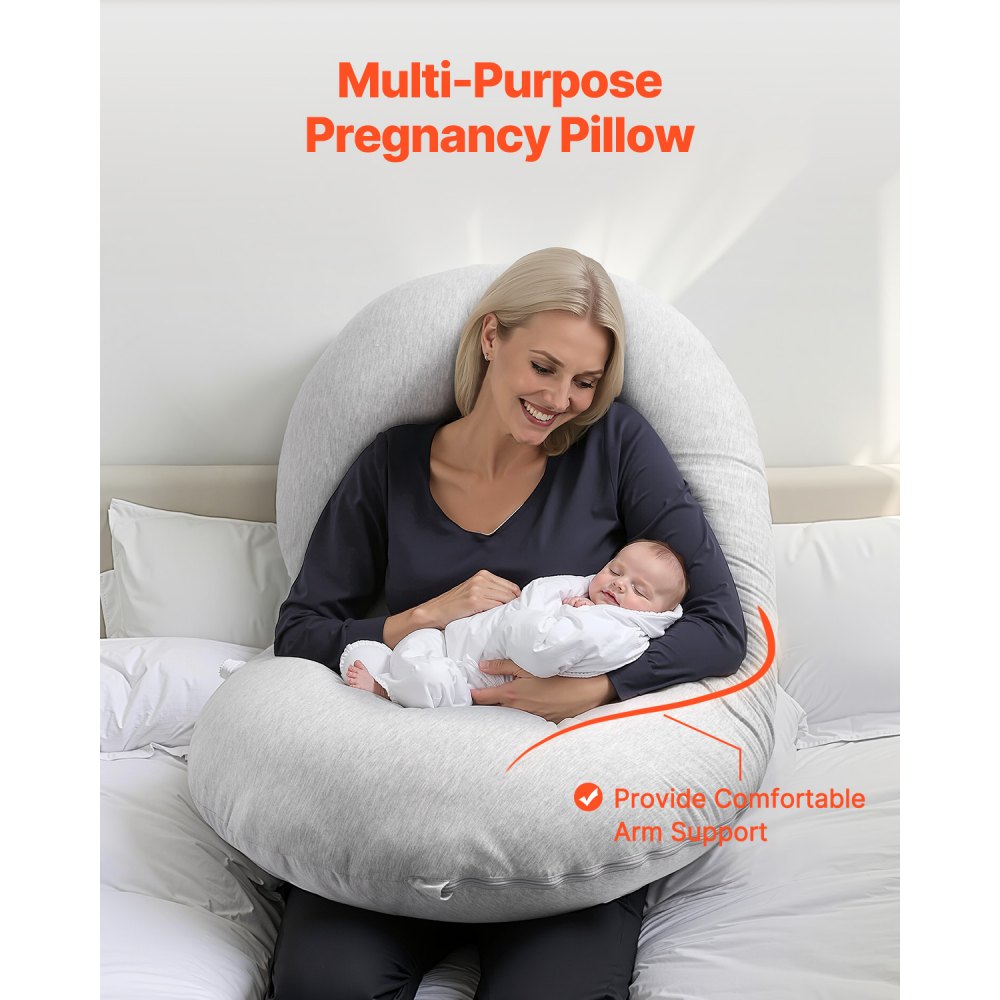 Pregnancy Pillow C-Shaped Full Body Maternity Pillow Soft and Breathable