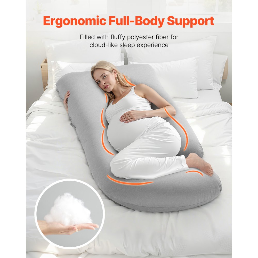 Pregnancy Pillow G-Shaped Full Body Maternity Pillow Soft and Breathable