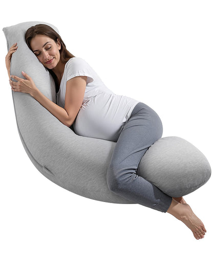 VEVOR Pregnancy Pillows L-Shaped Pregnant Maternity Pillow Soft & Breathable