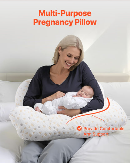 VEVOR Pregnancy Pillows Adjustable & Soft Maternity Pillow for Pregnant Women