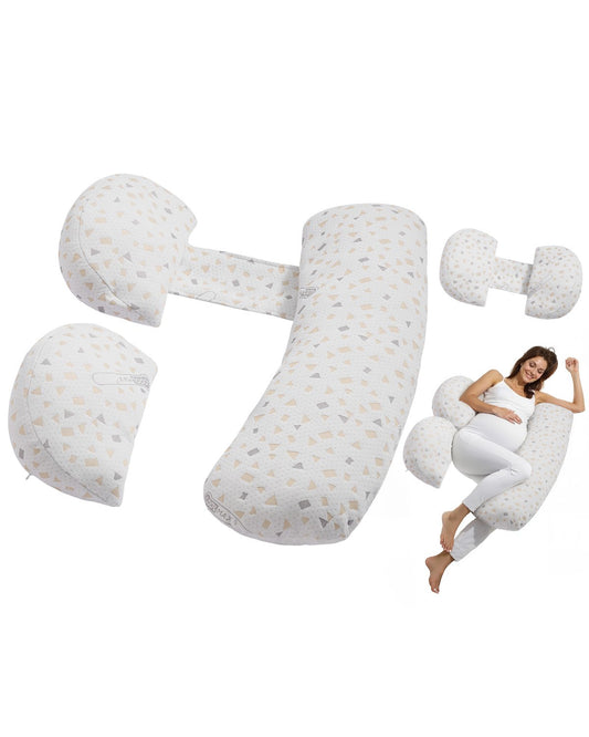 VEVOR Pregnancy Pillows Adjustable & Soft Maternity Pillow for Pregnant Women