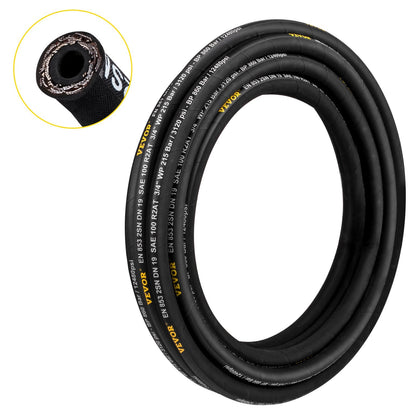 Hydraulic Hose 1/2 m x 30.5 m, 4000 PSI, Rubber with Steel Wire Braid