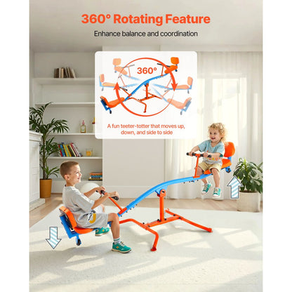 VEVOR Kids Seesaw 136 kg Capacity 360 Degrees Rotating Teeter Totter Aged 3+