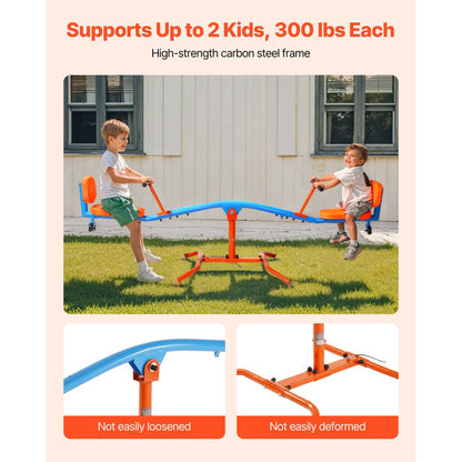 VEVOR Kids Seesaw 136 kg Capacity 360 Degrees Rotating Teeter Totter Aged 3+