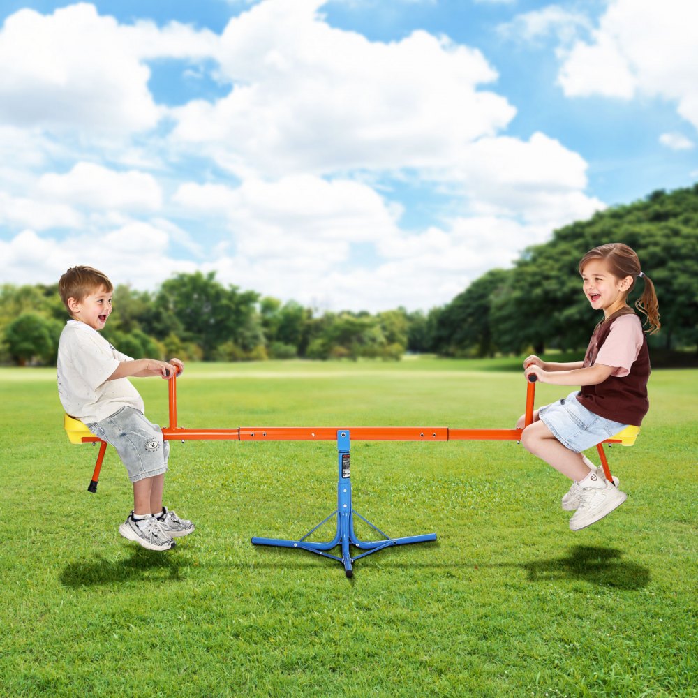 Kids Seesaw 45.4 kg Capacity 360 Degrees Rotating Teeter Totter Aged 3+