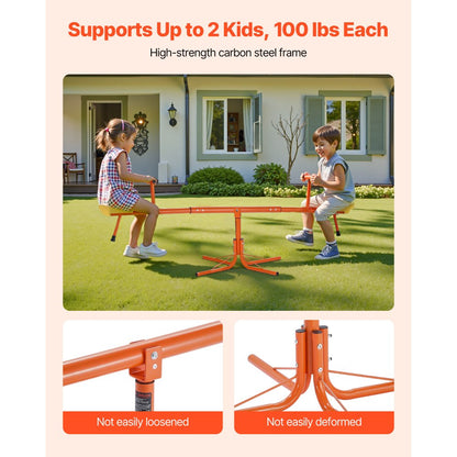 Kids Seesaw 45.4 kg Capacity Swiveling 360 Degrees Rotating Teeter Totter