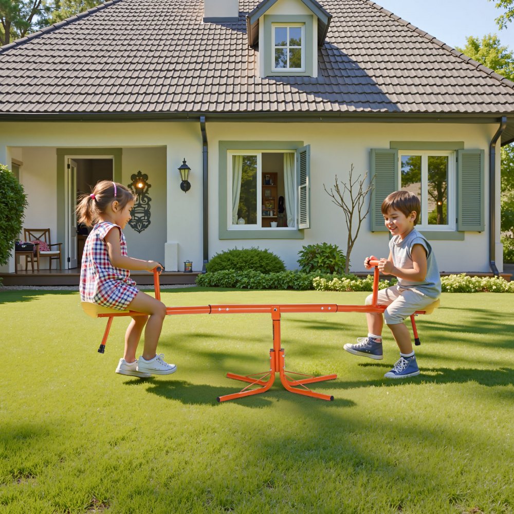 Kids Seesaw 45.4 kg Capacity Swiveling 360 Degrees Rotating Teeter Totter