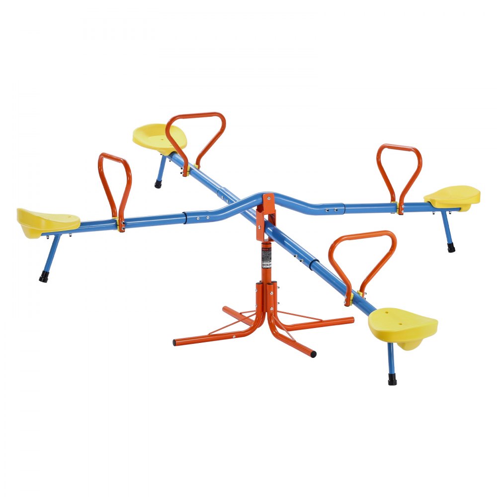 VEVOR 2-4 Kids Seesaw 49.9 kg Capacity 360 Degrees Rotating Teeter Totter Age 3+