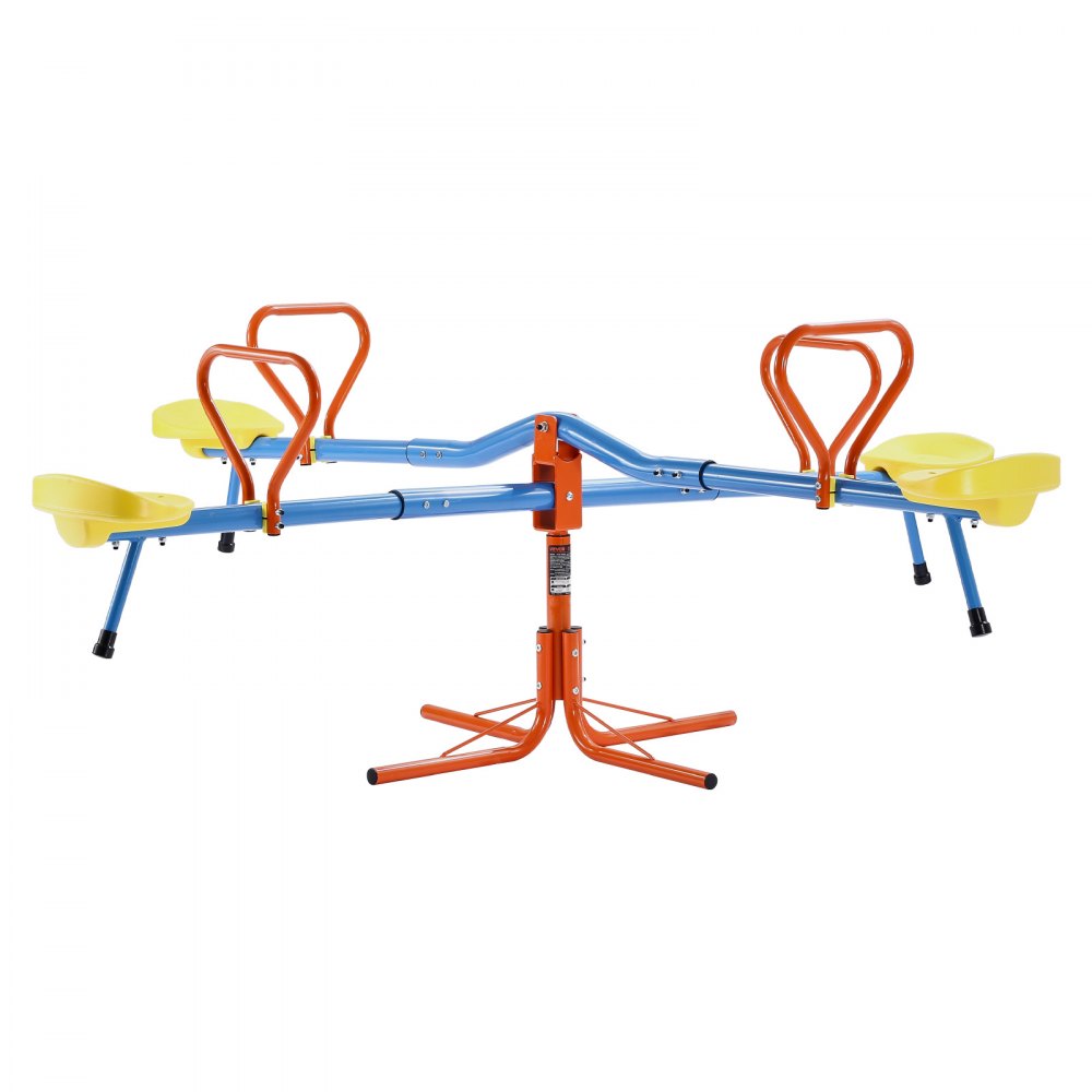 VEVOR 2-4 Kids Seesaw 49.9 kg Capacity 360 Degrees Rotating Teeter Totter Age 3+