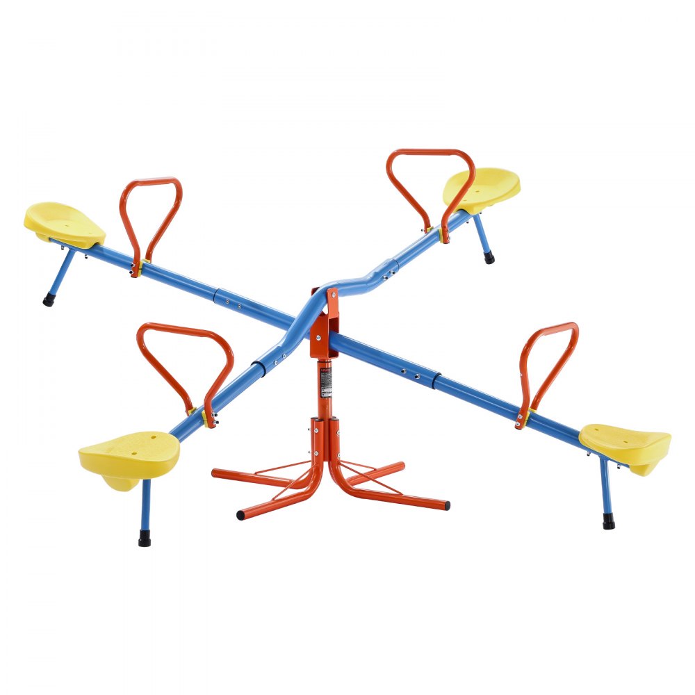 VEVOR 2-4 Kids Seesaw 49.9 kg Capacity 360 Degrees Rotating Teeter Totter Age 3+
