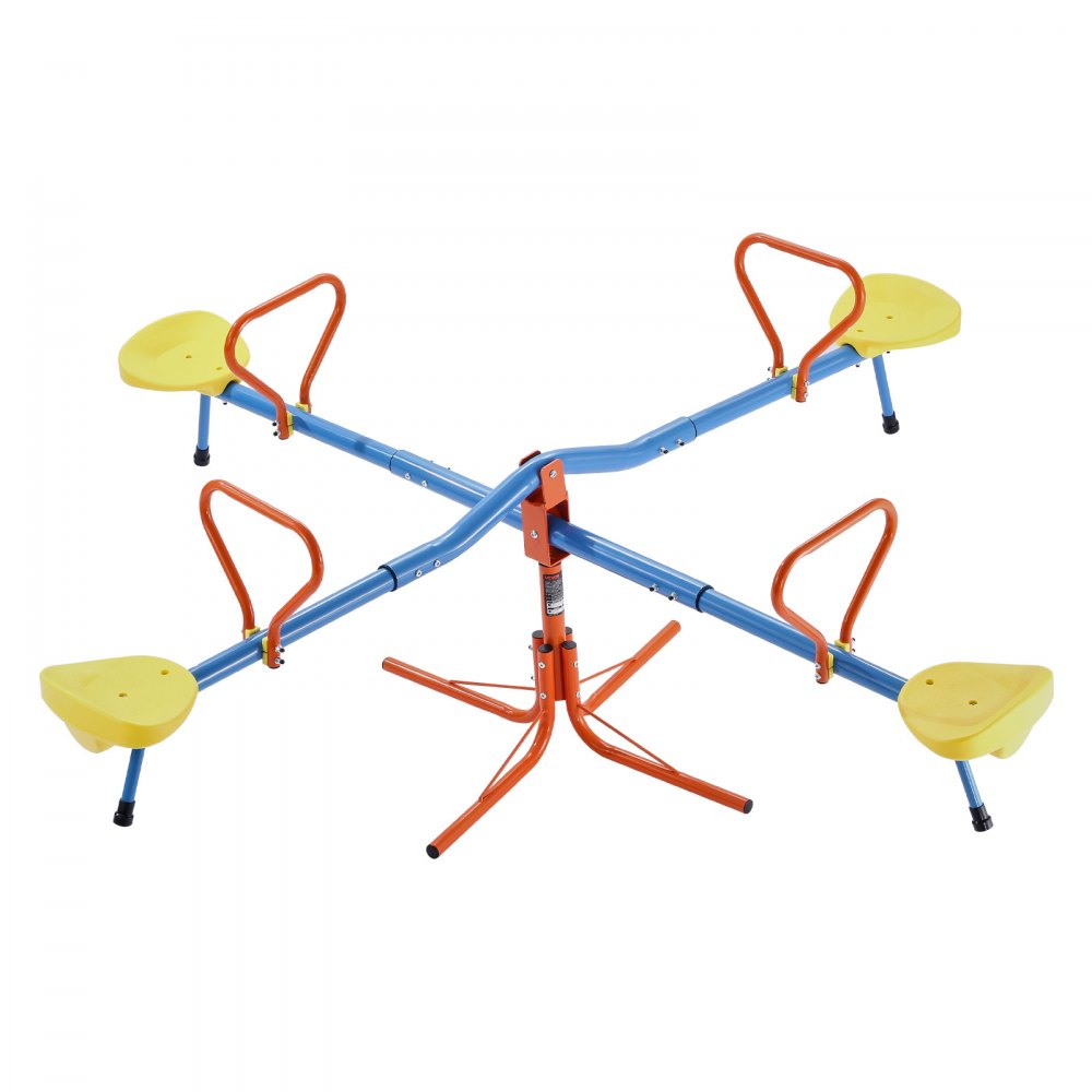 VEVOR 2-4 Kids Seesaw 49.9 kg Capacity 360 Degrees Rotating Teeter Totter Age 3+