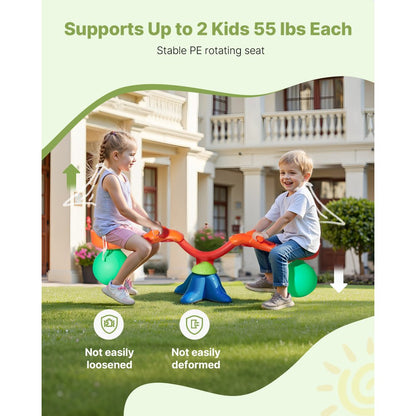 VEVOR Kids Seesaw 24.95 kg Capacity 360 Degrees Rotating Teeter Totter Aged 3+