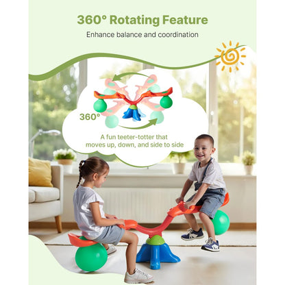 VEVOR Kids Seesaw 24.95 kg Capacity 360 Degrees Rotating Teeter Totter Aged 3+