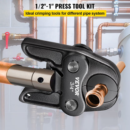 Compact Propress Jaw Set, 1.3/1.9/2.5 cm, 40Cr Steel for Pipe Wrench Tools
