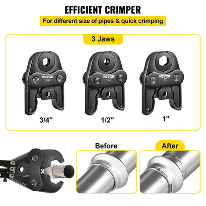 VEVOR Compact Propress Jaw 1.3/1.9/2.5cm Propress Compact Press Jaw 40 Cr Steel