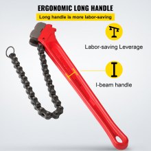 Ergonomic handle design offers a comfortable, slip-resistant grip for extended plumbing repairs