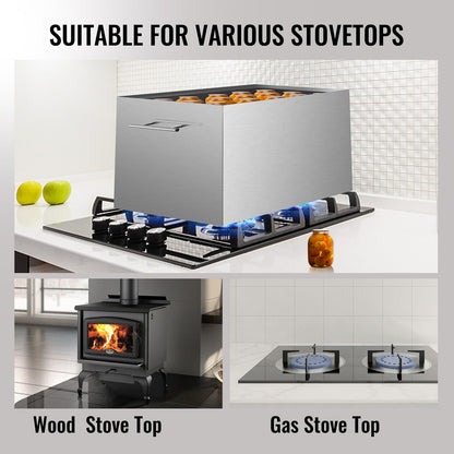VEVOR Water Bath Canner Stove Top Canners 15 Quart Stainless Steel with Rack