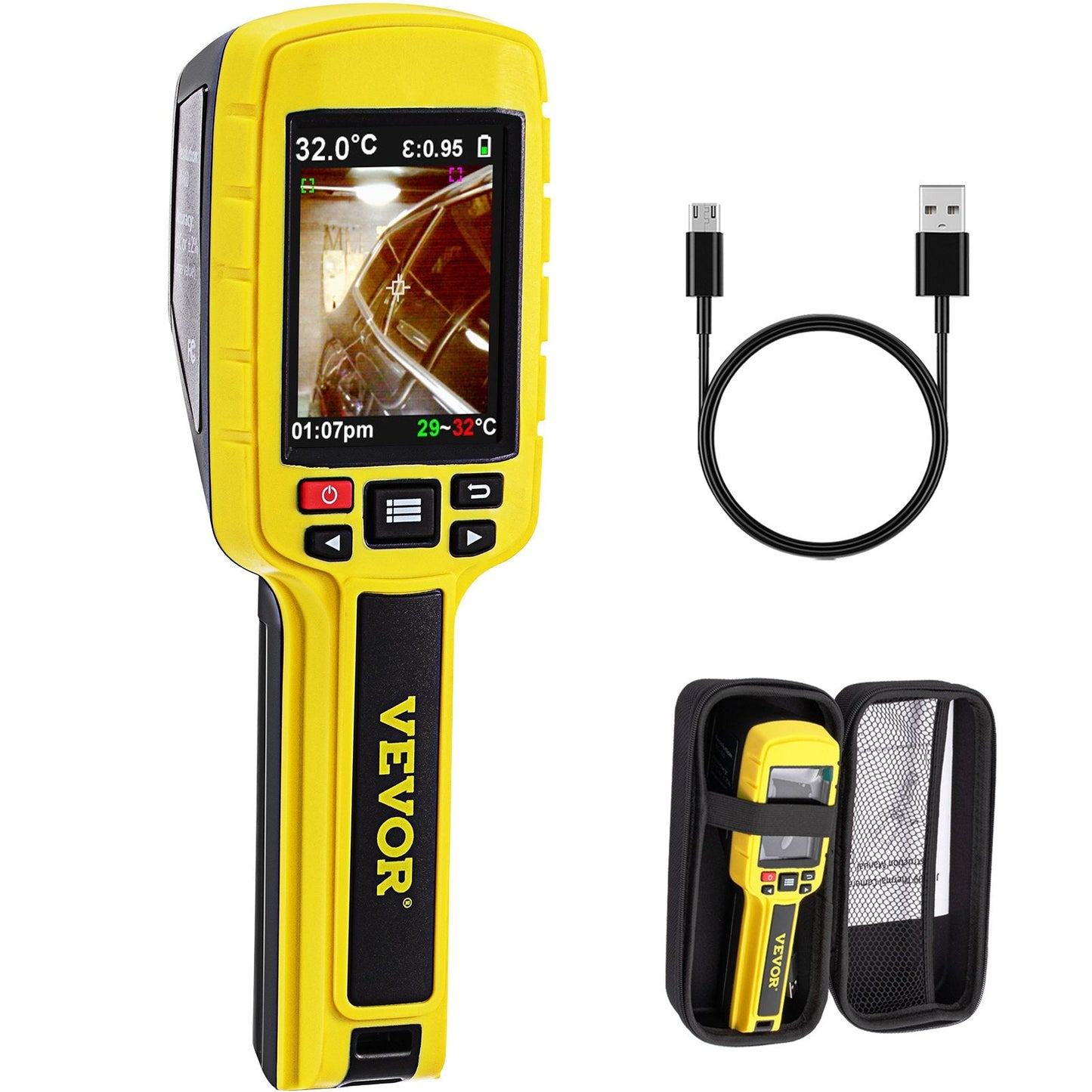 Thermal Imaging Camera with 3600 Pixels, 2.8m Display for HVAC & Electrical Use