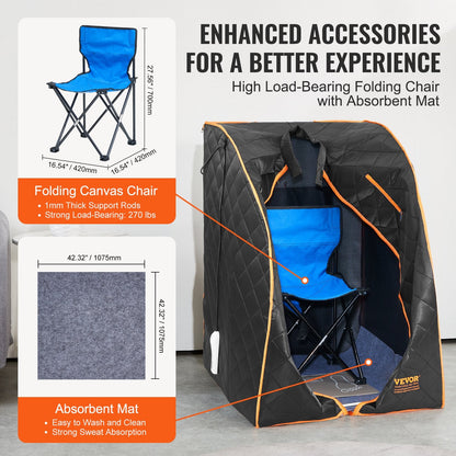 Far Infrared Home Sauna Tent 1050W for Detox & Weight Loss Therapy