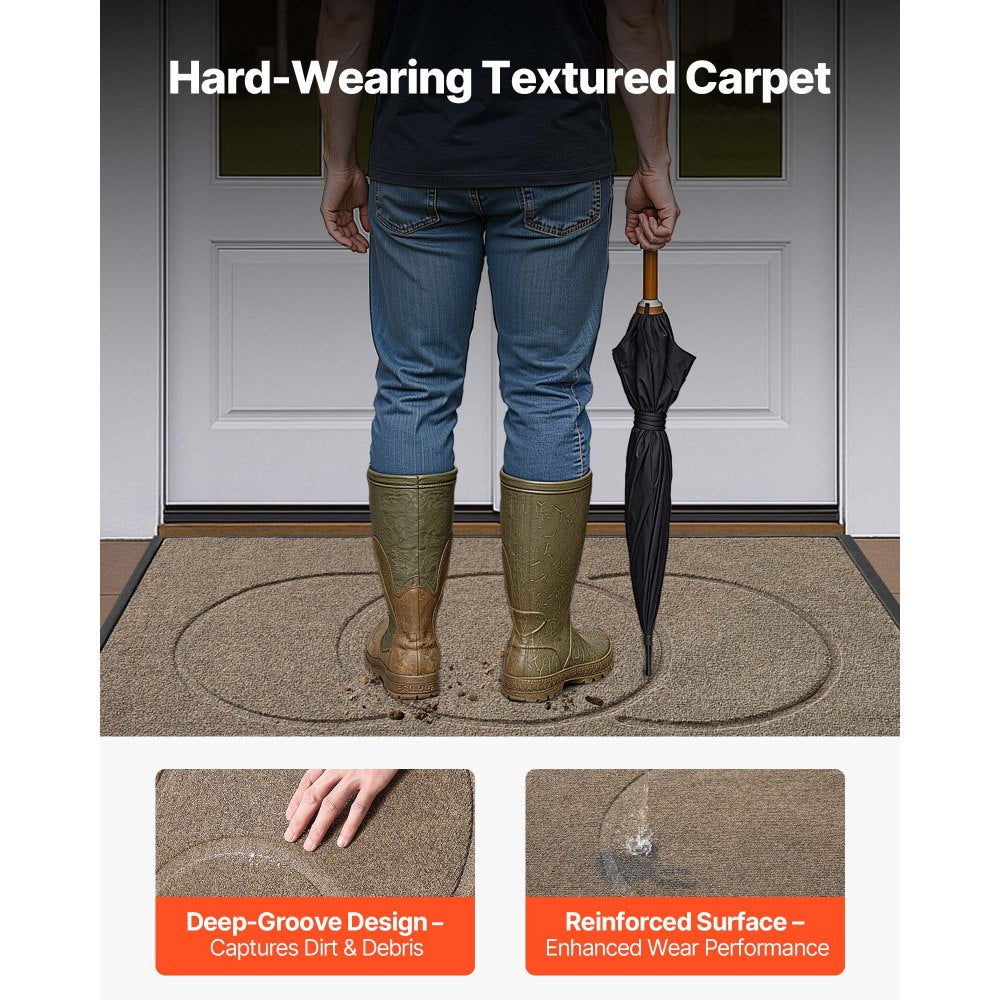 Front Door Mat, 1194 x 813 mm Commercial Floor Mat for Indoor and Outdoor, Modern Stylish Carpet with TPE Backing, Heavy